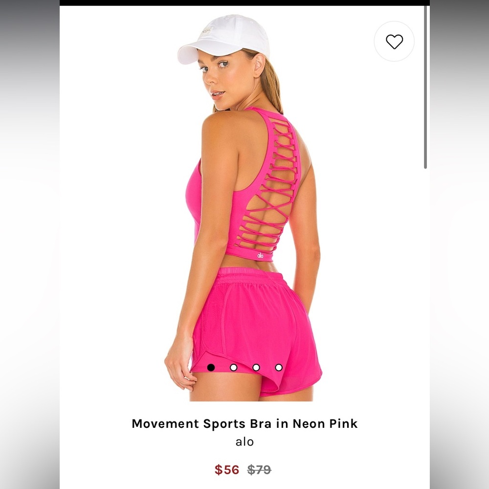 Alo Movement Sports Bra In Neon Pink